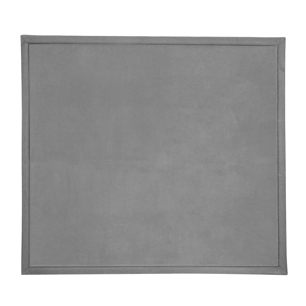 Marlow Coral Velvet Area Rugs Large Mat 180x200cm Grey-1942353700479700992