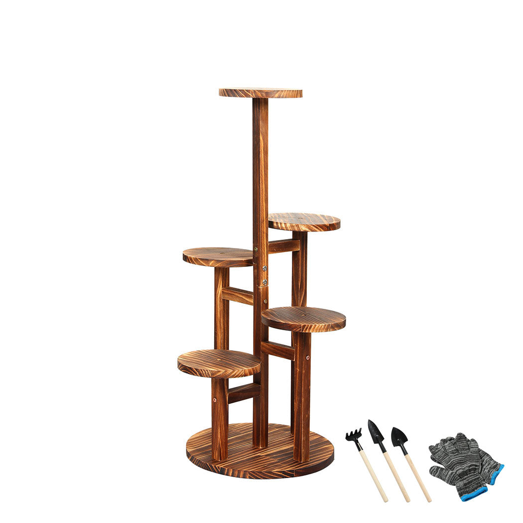 Levede 4-Tier Plant Stand Wood Wooden-1942353759963320320