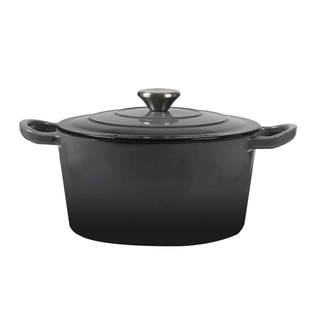 TOQUE 4L Enamel Dutch Oven Pot in Black Colour-1942352918816624640