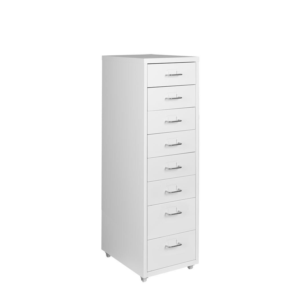Levede Office Cabinet 8 Drawer Drawers White-1917016720338456576