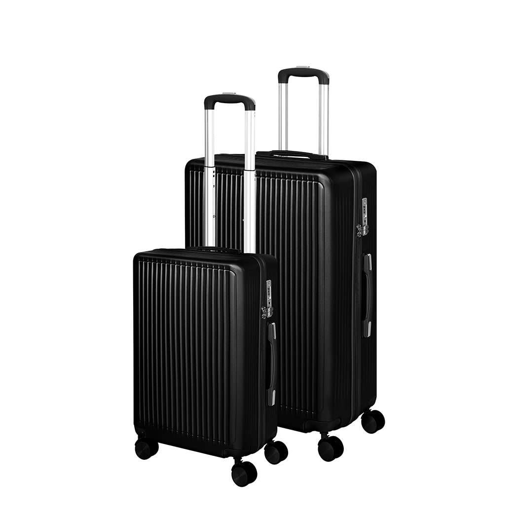 Slimbridge Luggage Suitcase Trolley Black 2pc 20"+28"-1942352947702796288