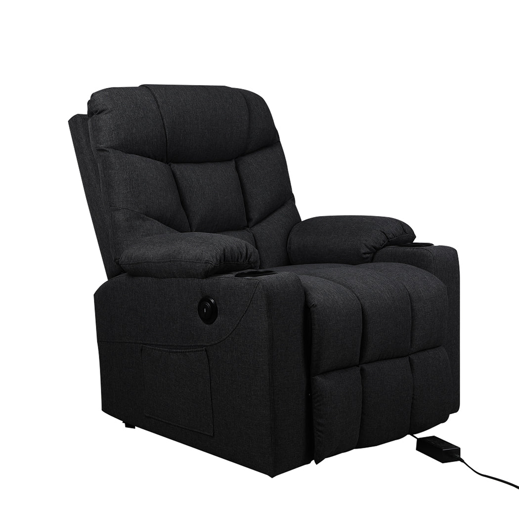 Levede Recliner Chair Electric Lift Black-1910112921023811584