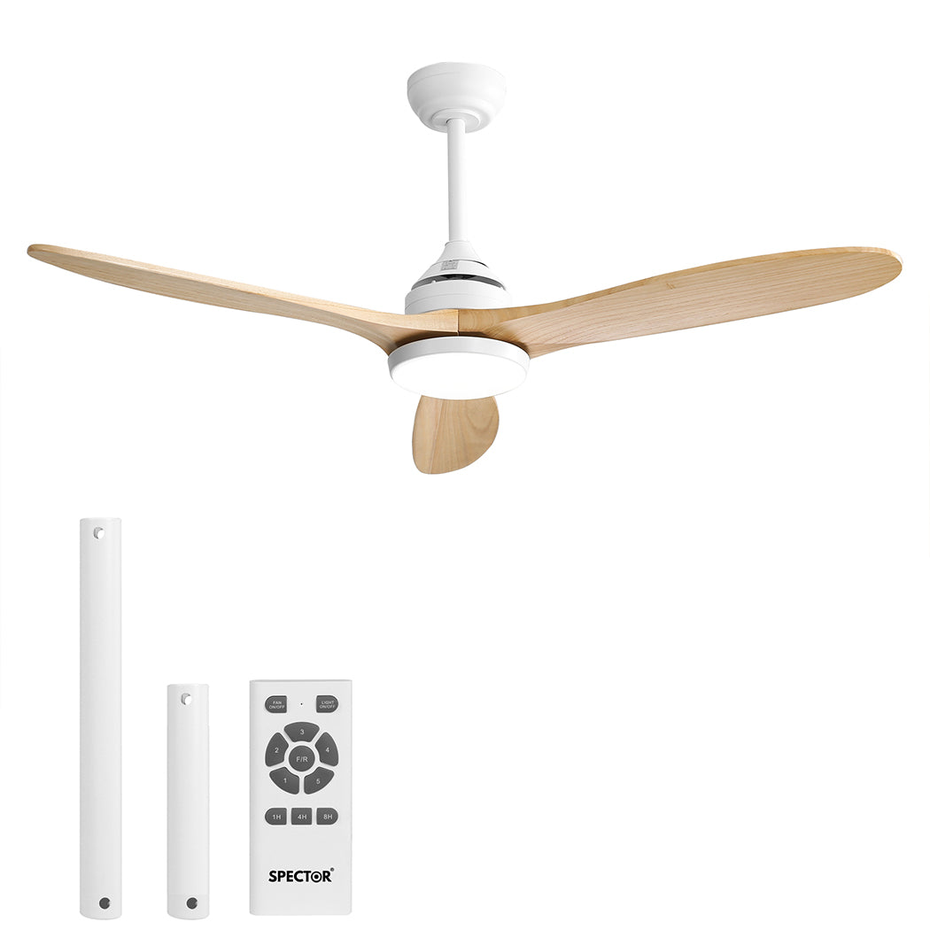 Spector 52'' Ceiling Fan LED Light DC Natural-2006733155985395712