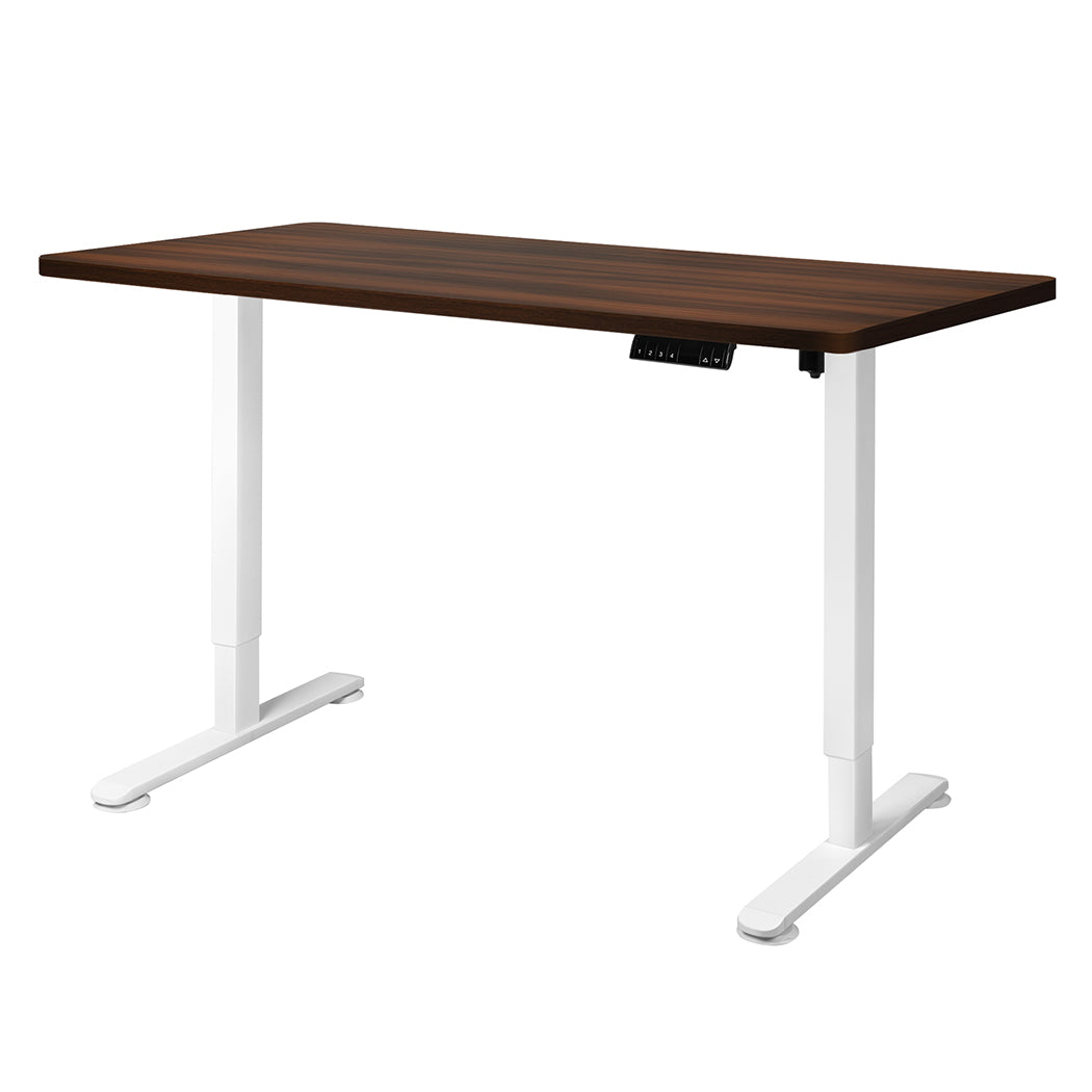 Levede Motorised Standing Desk Adjustable 140cm Walnut 1000x 1MM-1910112997444030464