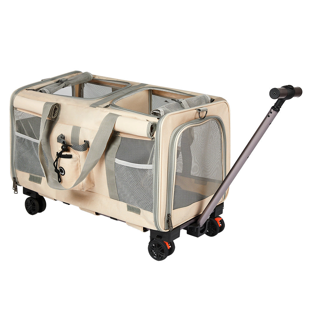 Pawz Pet Carrier 4 Wheel Portable Rolling Foldable-1942353704762085376
