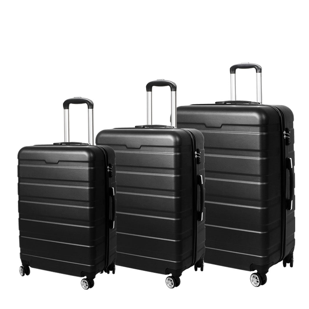 Slimbridge 3PC Luggage sets Suitcase Black-1942352940480204800