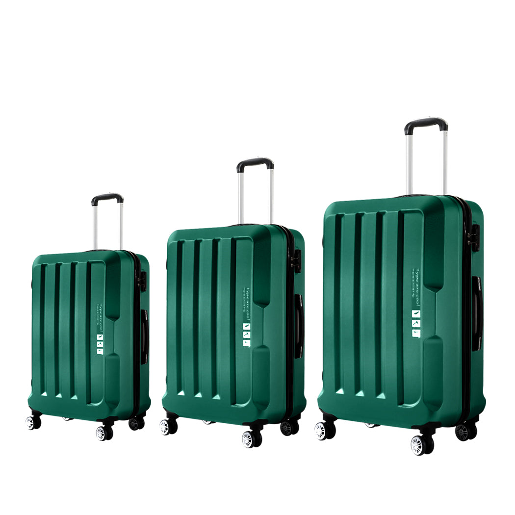 Slimbridge 20"24"28" 3PC Luggage Sets Green-1942352928165728256