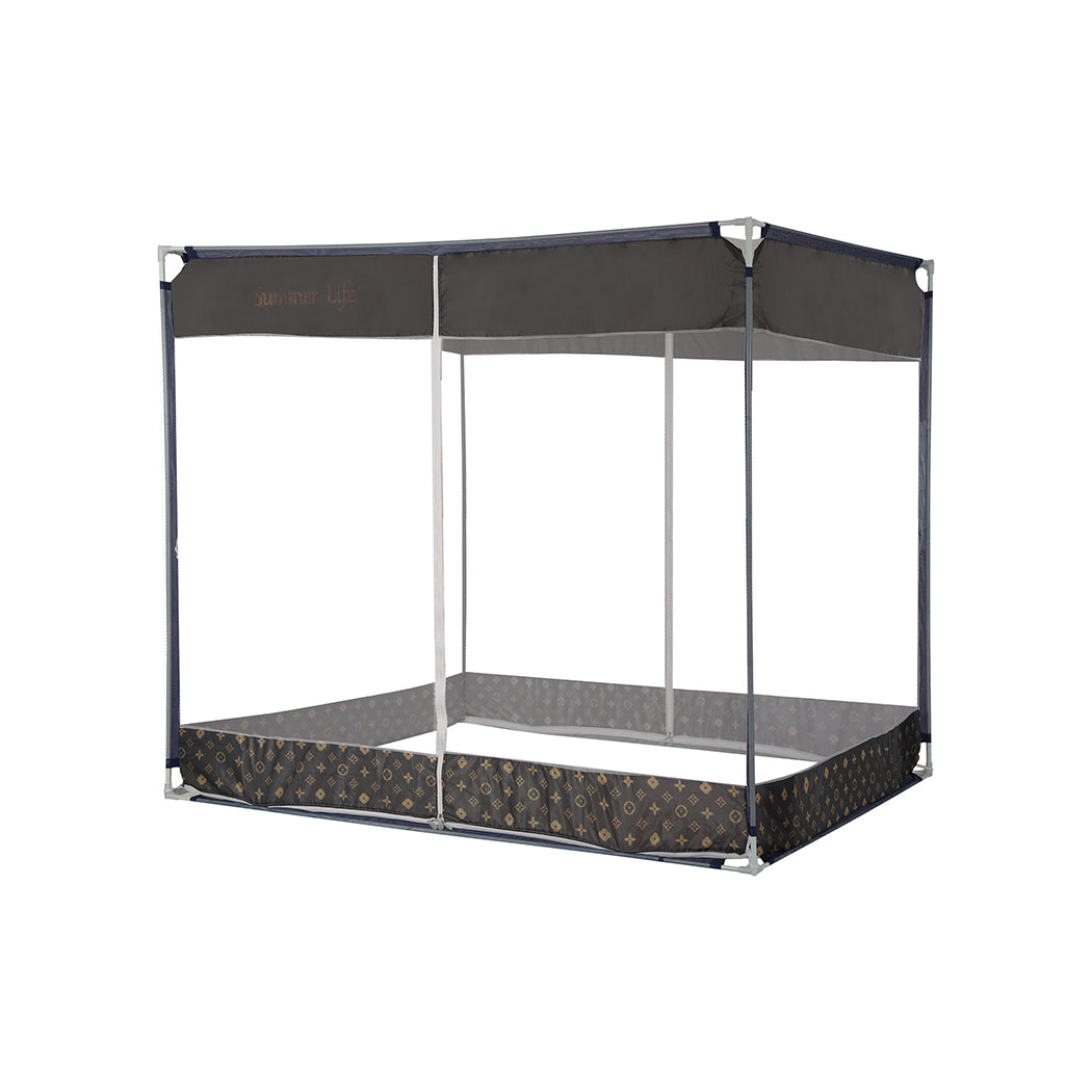Dreamz Mosquito Bed Nets Foldable Canopy Square Grey-1910112871577161728