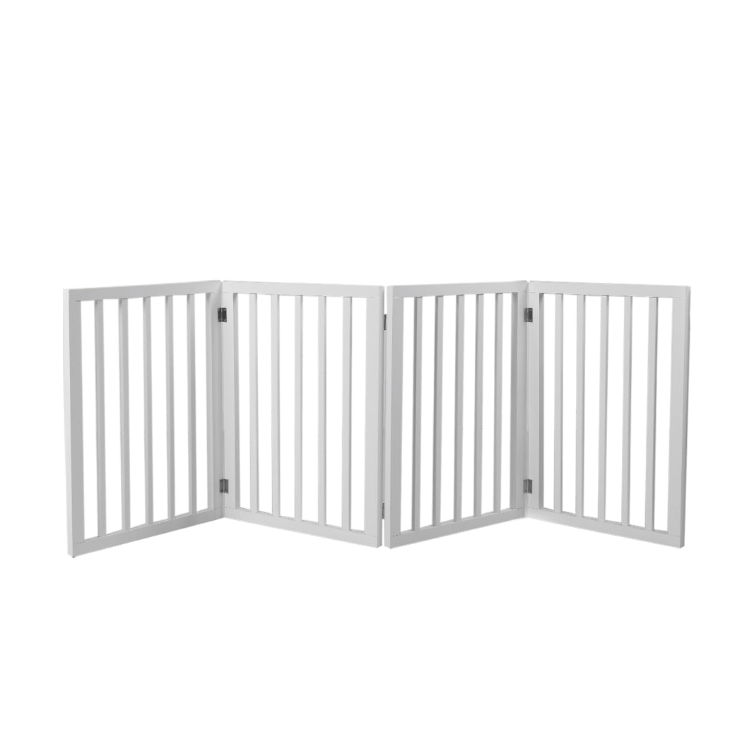 Wooden Pet Gate Dog Fence Retractable White 600x 3MM-1942353080817422336