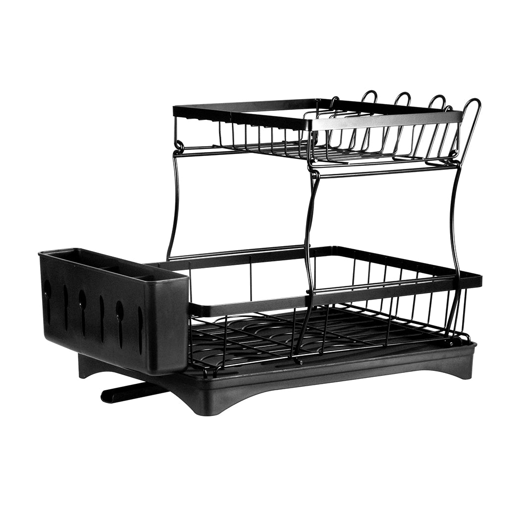 TOQUE Detachable Dish Drying Rack Cutlery Black-1942352917025656832