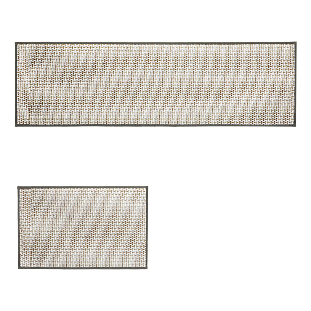 Marlow Kitchen Rug 2PCS Woven Non Slip Absorbent Grey-1942353698965557248
