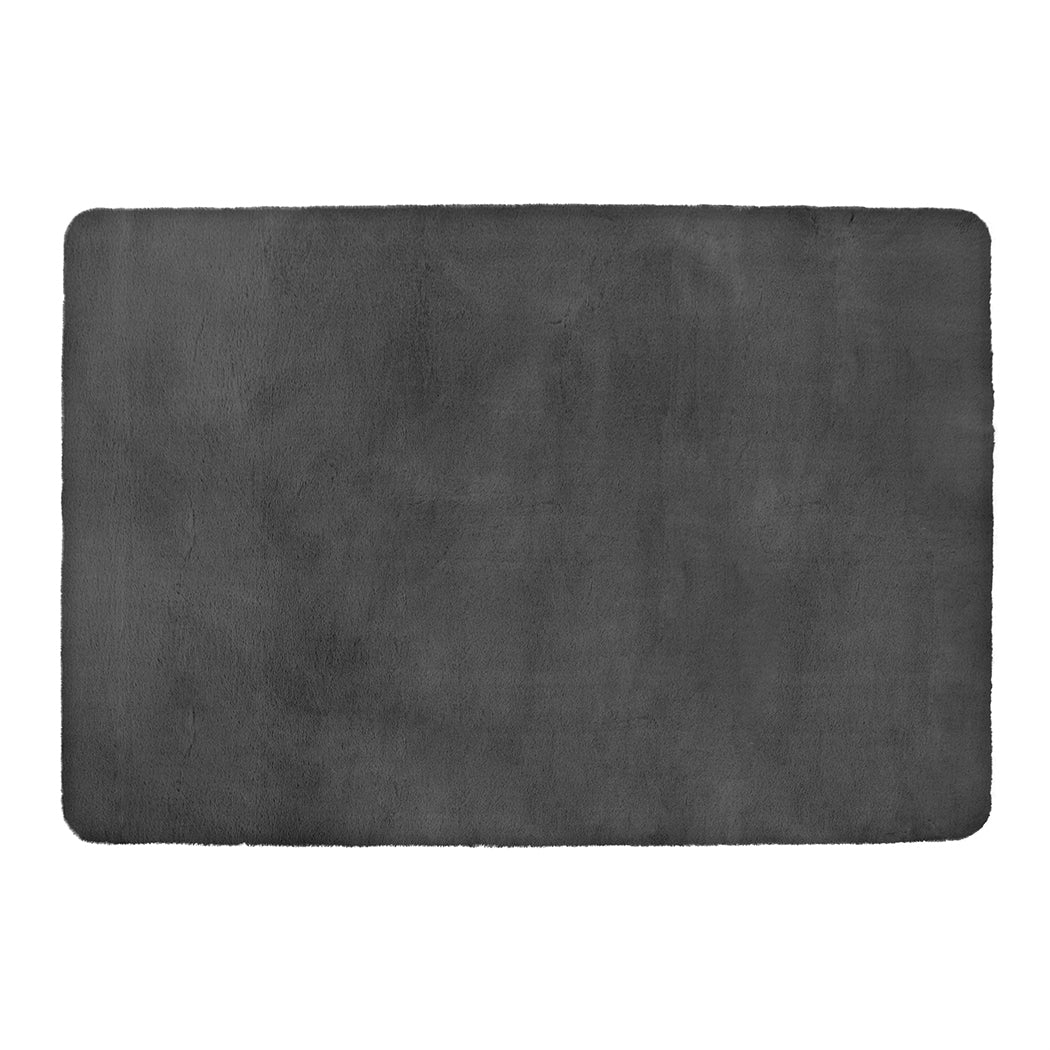 Marlow Floor Rugs Area Rug Fluffy Faux 160X230CM Grey-1942353171804459008