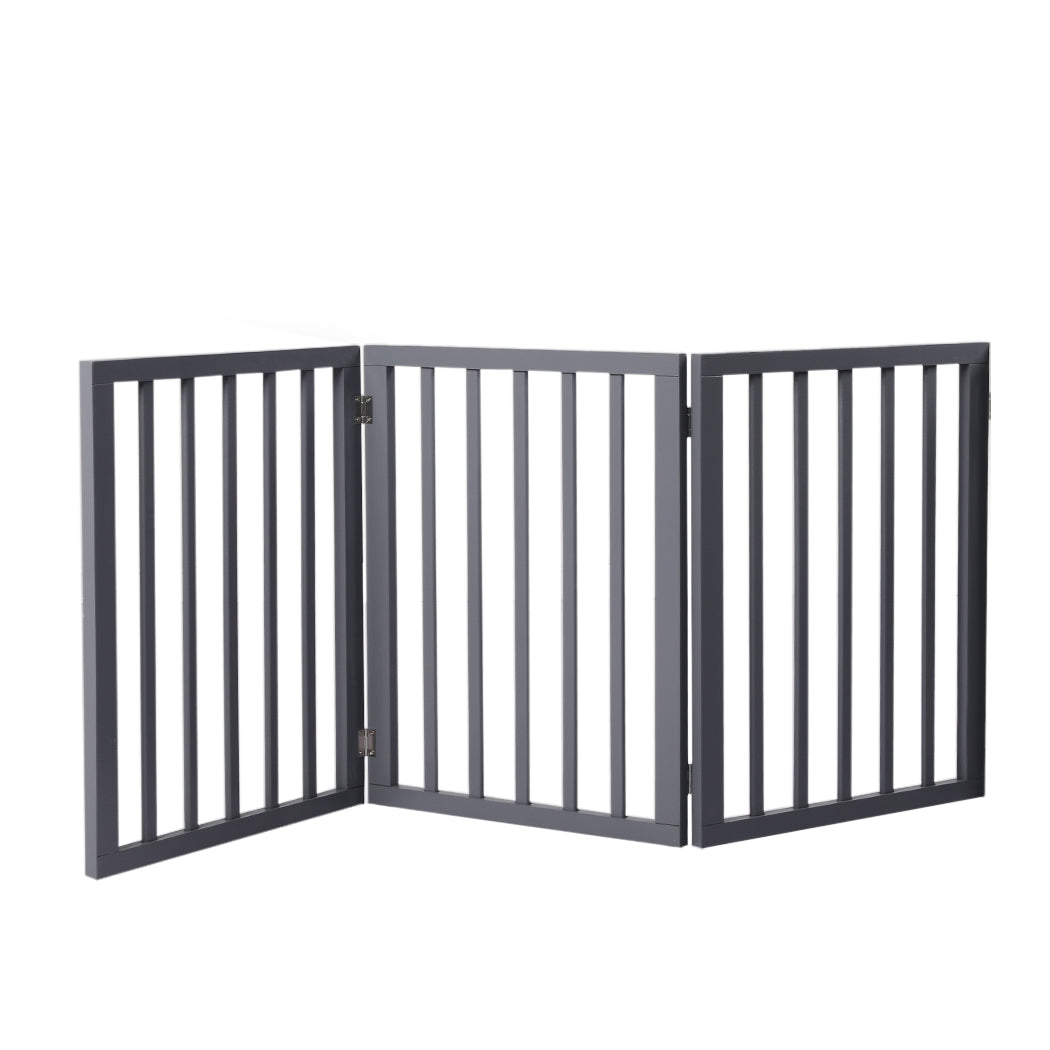 Wooden Pet Gate Dog Fence Retractable Grey 2000x 3MM-1942353079924035584
