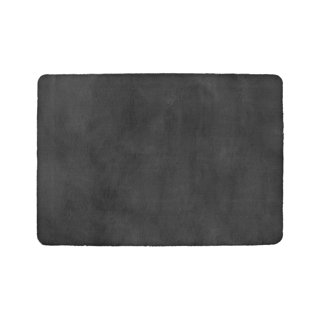 Marlow Floor Rugs Area Rug Fluffy Faux 140X200CM Grey-1942353171452137472