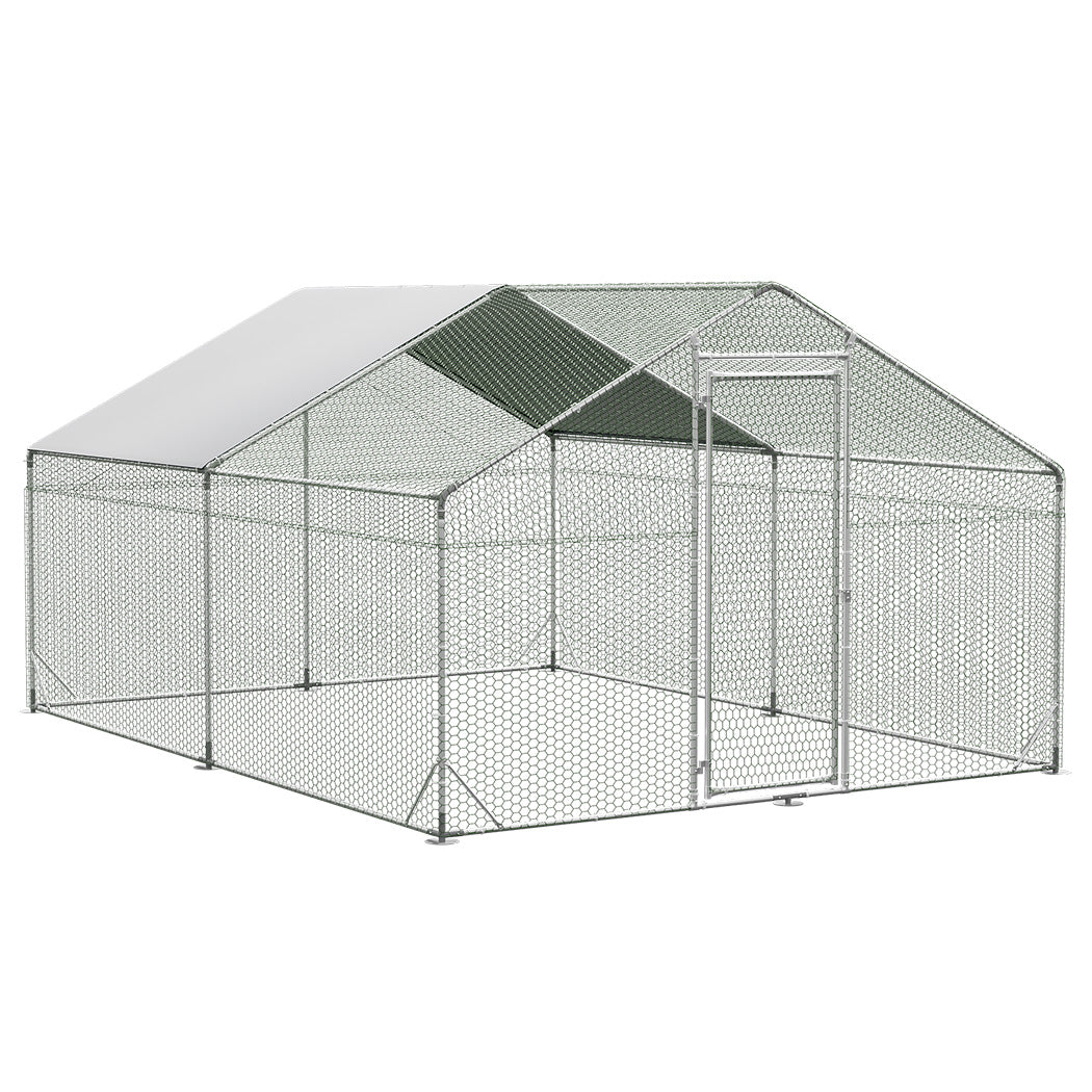 Pawz 400x300x194cm Large Metal Walk-in Chicken Coop Cage-1942353705294761984
