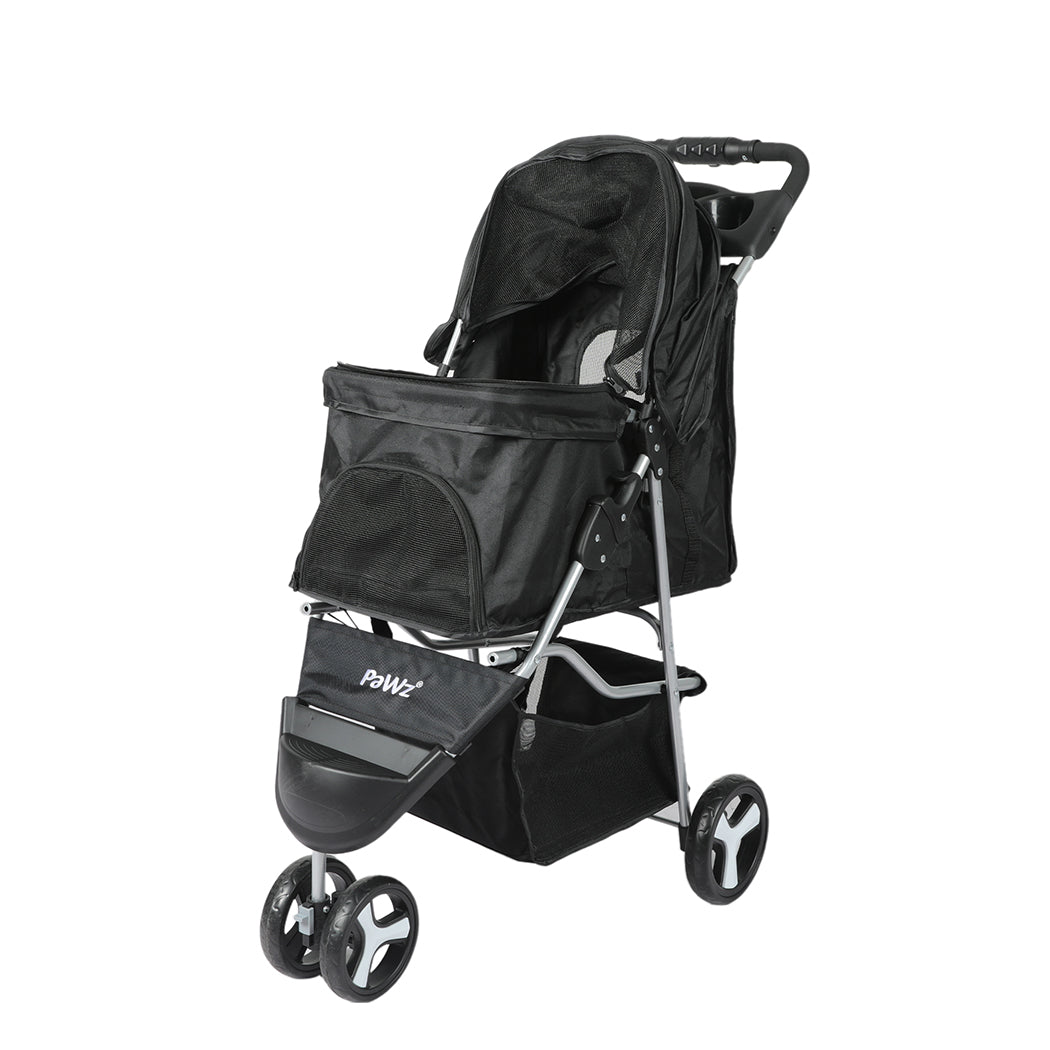PaWz Large Pet Stroller Dog Cat Carrier Black-1942352819982045184
