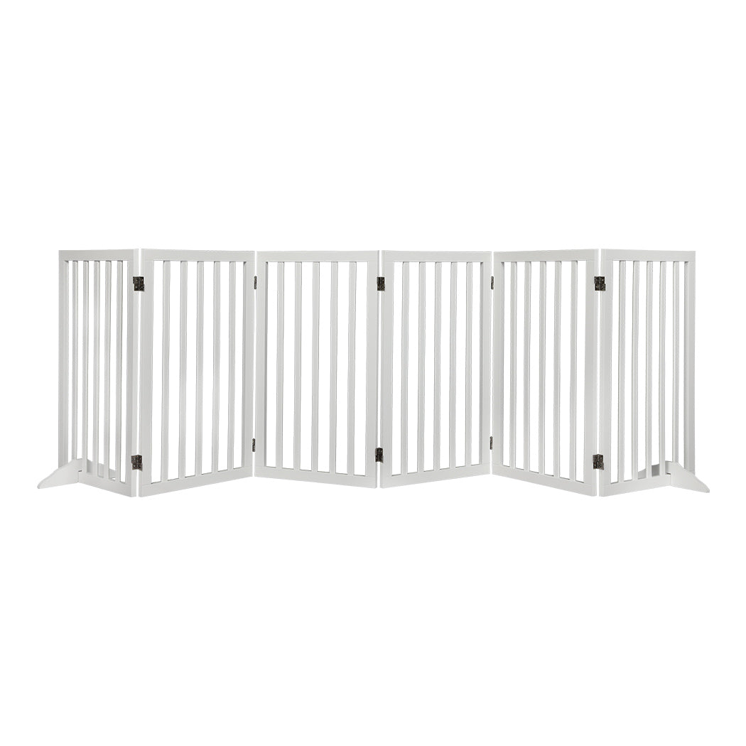 PaWz Wooden Pet Gate Dog Fence Safety White 10 Pack-1942353081522065408