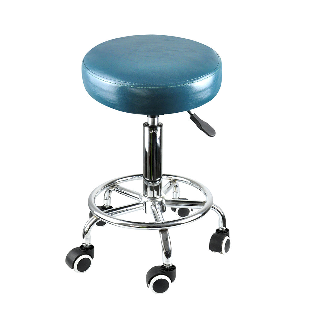 Levede Bar Stools Salon Stool Swivel Teal-1910112554269675520