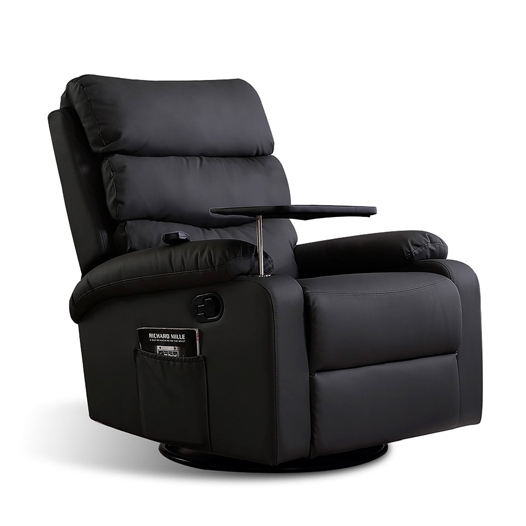 Levede Massage Chair Recliner 360 Swivel Black-1910112921472602112