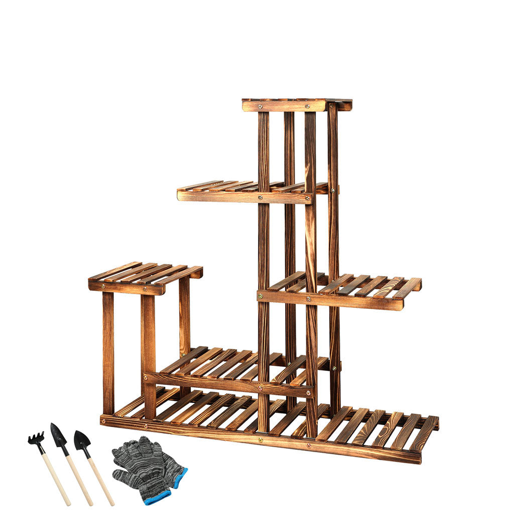 Levede 5-Tier Plant Stand Wood Wooden-1942353761246777344