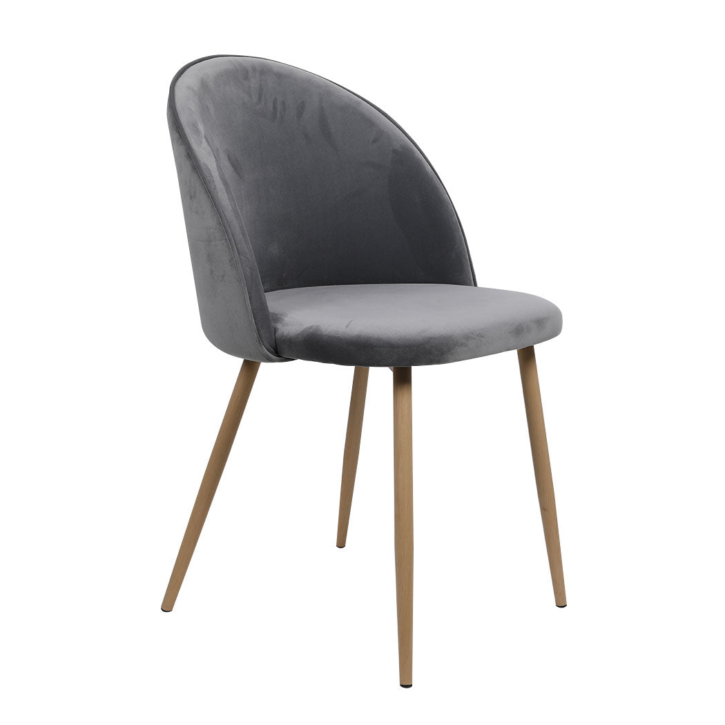 Levede 2x Dining Chairs Seat French Grey-1910113282660896768