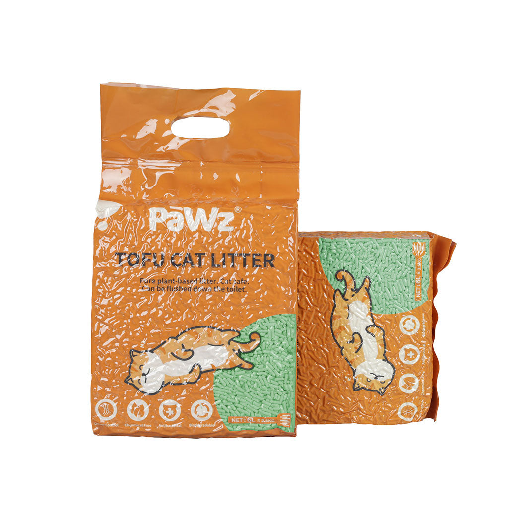 PaWz 2.5kg Tofu Cat Litter Clumping Green Tea x2-1942353630476767232