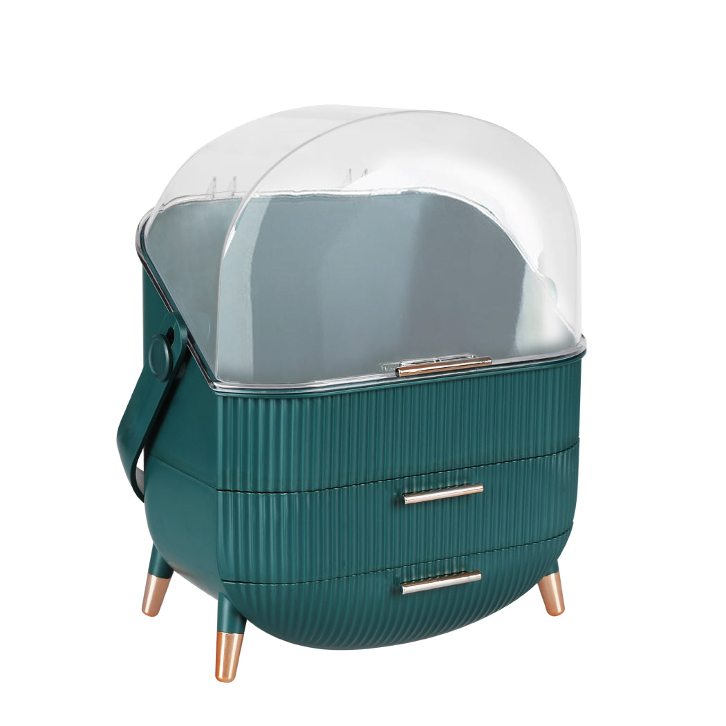 Makeup Storage Case Cosmetic Organiser Green-1942353091865219072