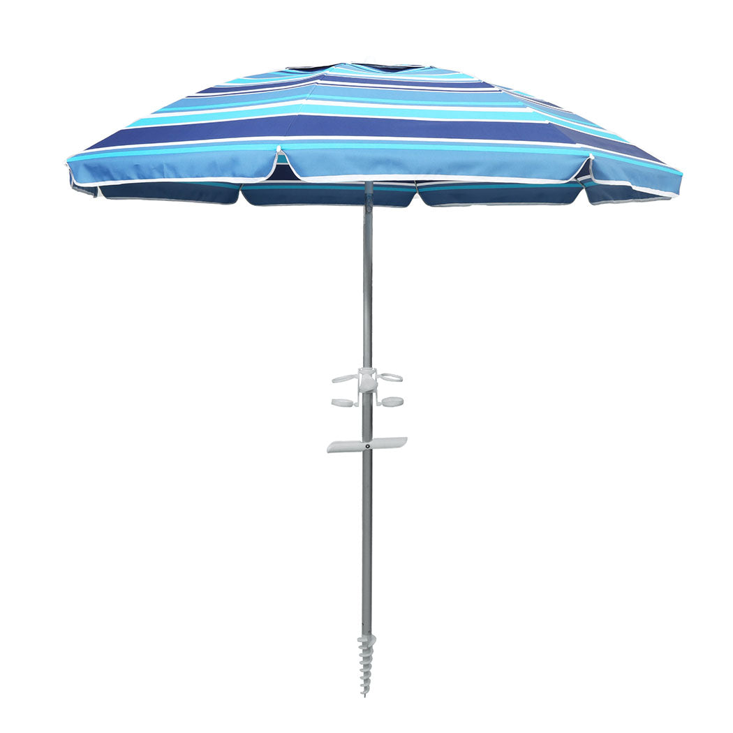 Mountview 2.2M Outdoor Beach Umbrellas Sand Blue-1942353680590311424