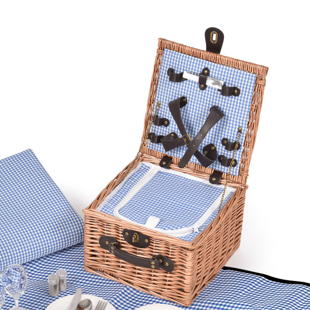 2 Person Picnic Basket Baskets Set Outdoor-1942353783921184768