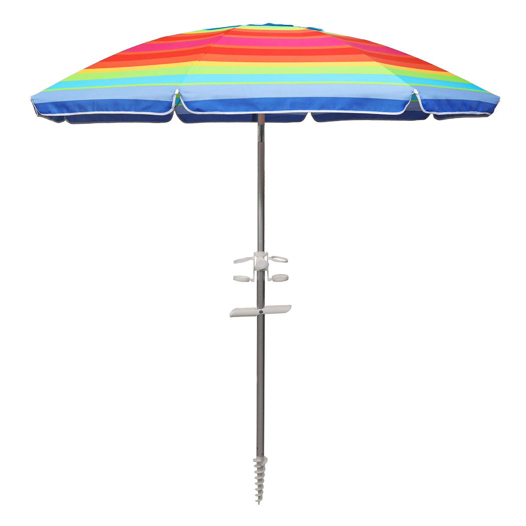 Mountview 2M Outdoor Beach Umbrellas Sand Colorful-1942353680758083584