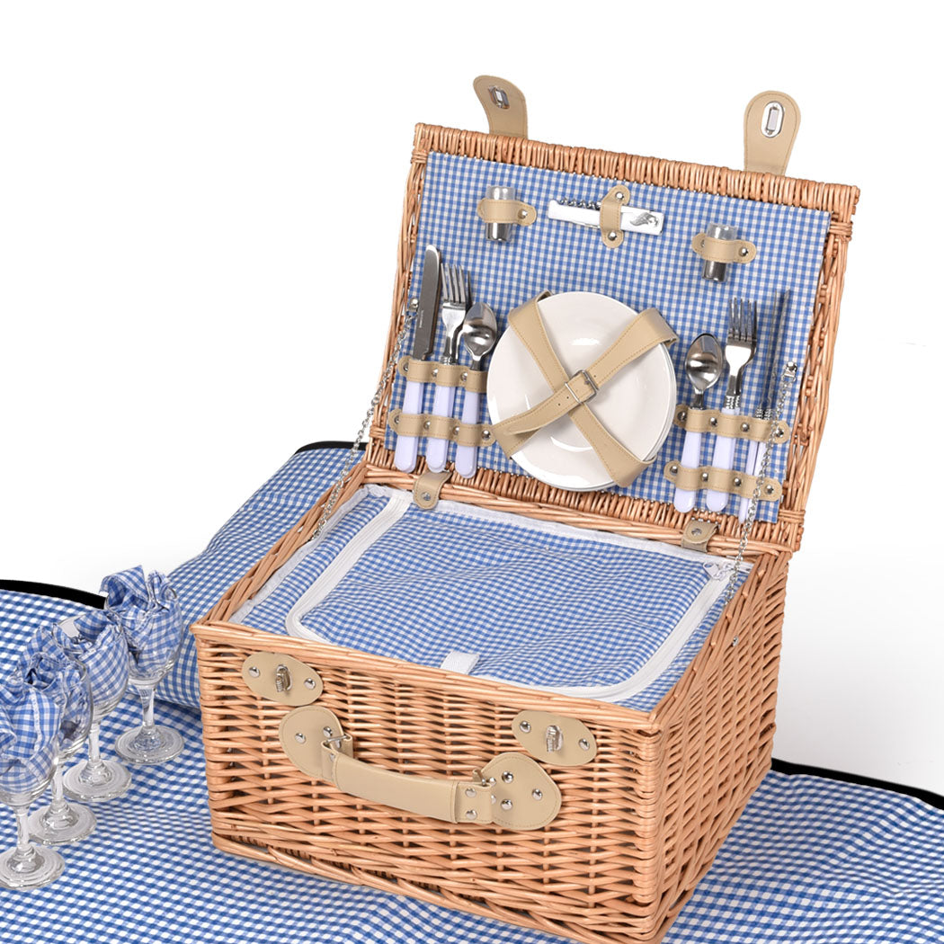 4 Person Picnic Basket Baskets Set Outdoor-1942353783703080960