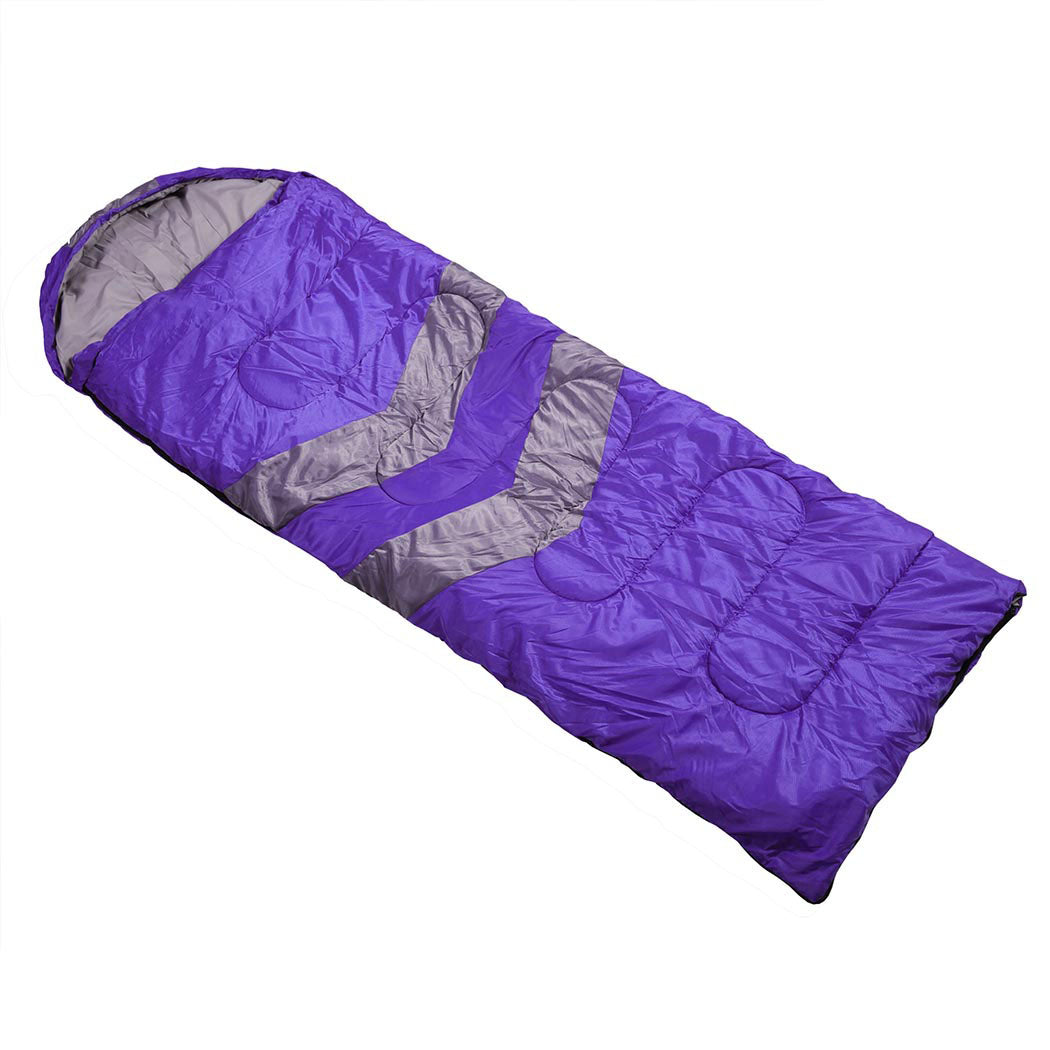 Mountview Single Sleeping Bag Bags Outdoor Purple-1942352891029360640