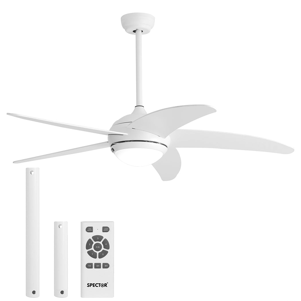 Spector Ceiling Fan 52'' DC Motor Wood White-2006733155343667200