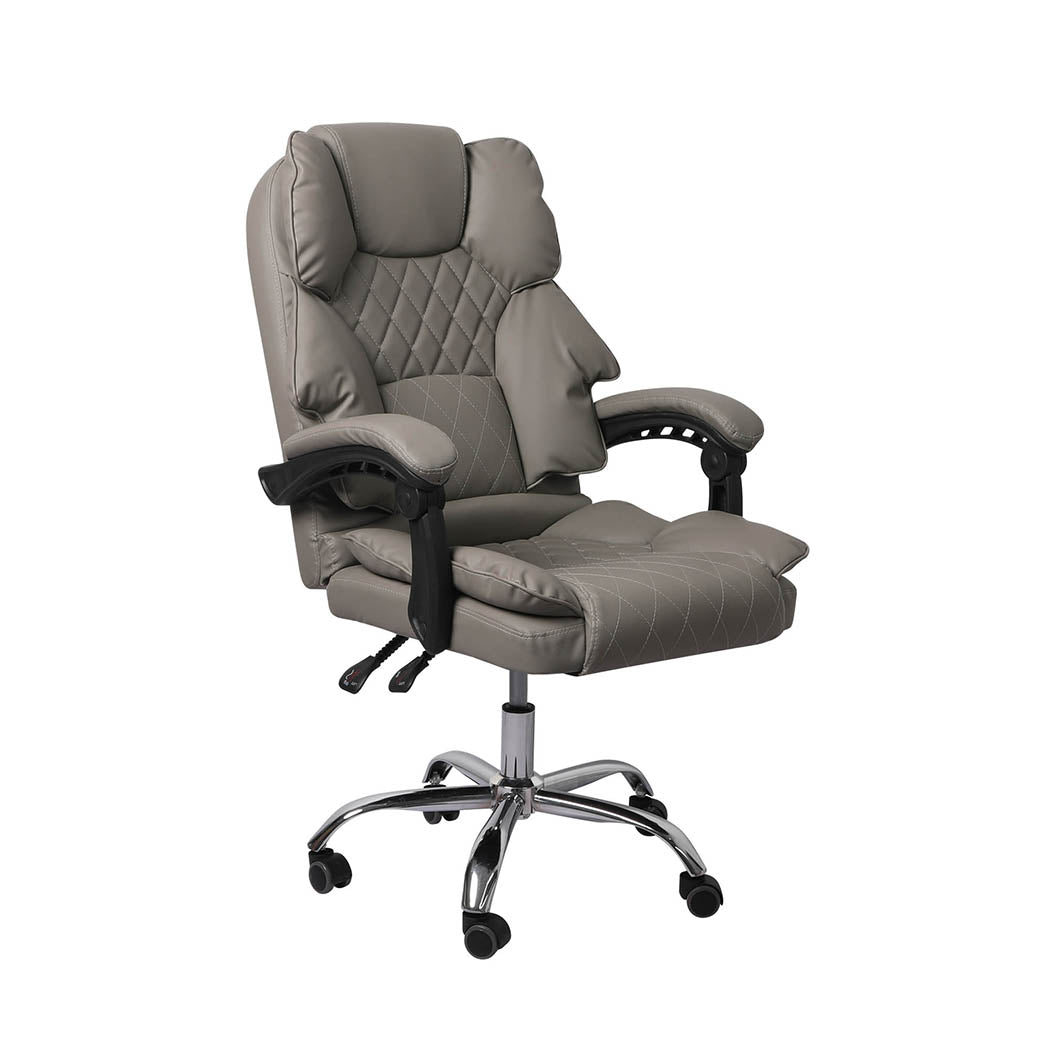 Levede Gaming Chair Office Computer Grey No Footrest-1910112923154518016