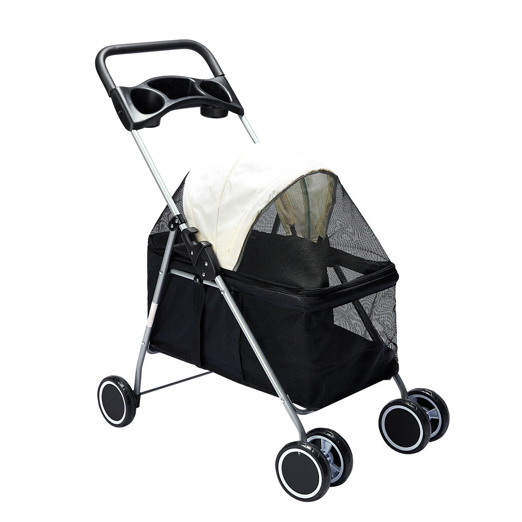 PaWz Large Pet Stroller Dog Cat Carrier Black-1942352820992872448