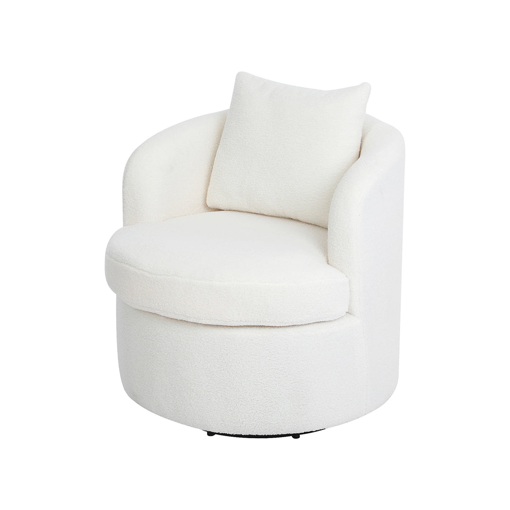 Levede Fleece Swivel Chair-1910112200782123008