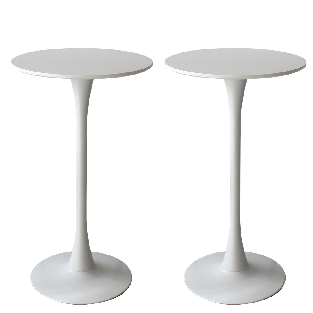 Levede 2x Round Bar Table Pub Tables White-1910113299169677312