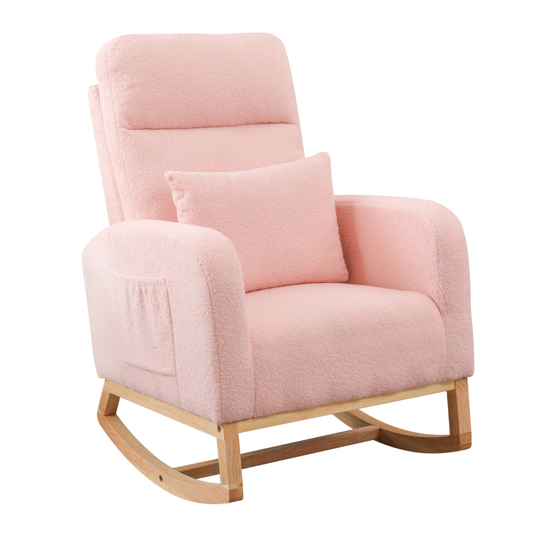 Levede Rocking Chair Ottoman Footrest With Side Pocket-1910112281501503488