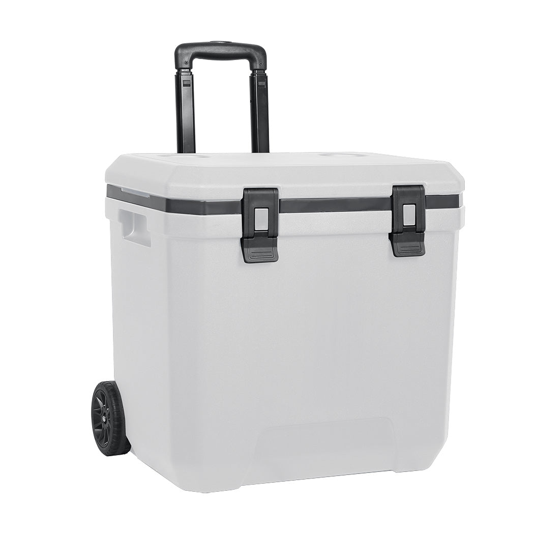 Mountview Cooler Ice Box 27L/43L Portable Chest Trolly For Camping BBQ Picnic-1942353629411414016