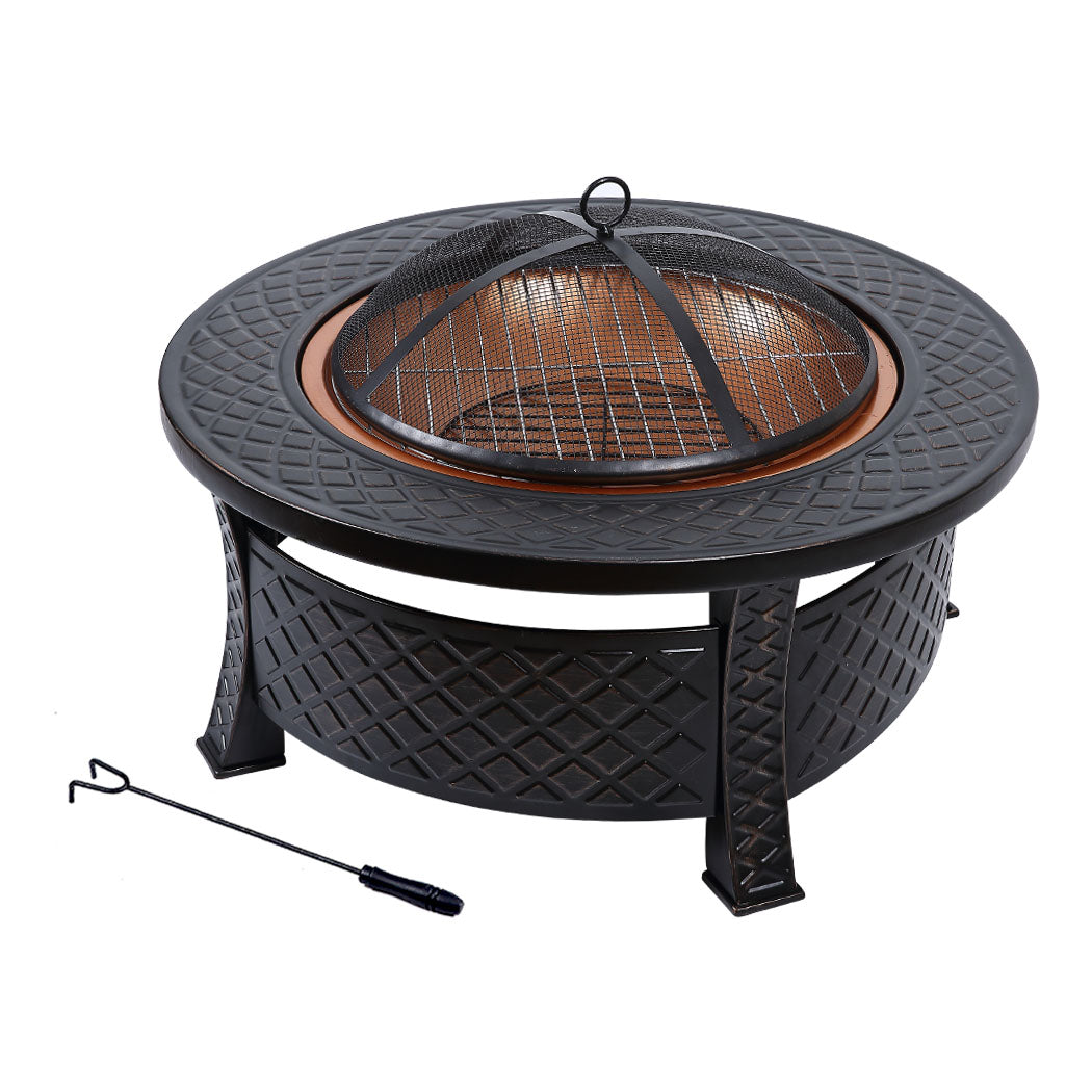 Moyasu 3 IN 1 Fire Pit BBQ Grill Pits-1942353057035718656