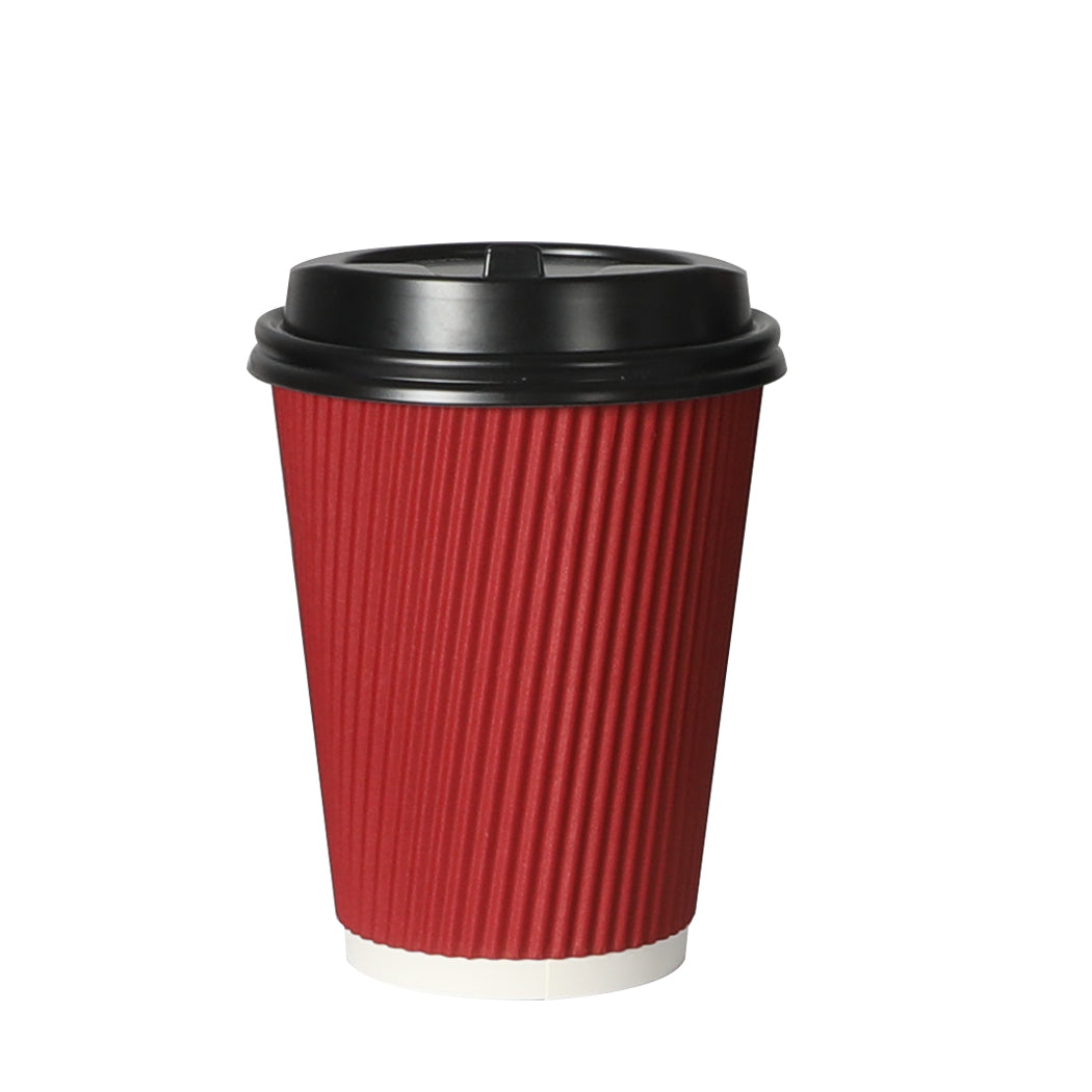 200 Pcs 16oz Disposable Takeaway Coffee Red-1942353277328953344