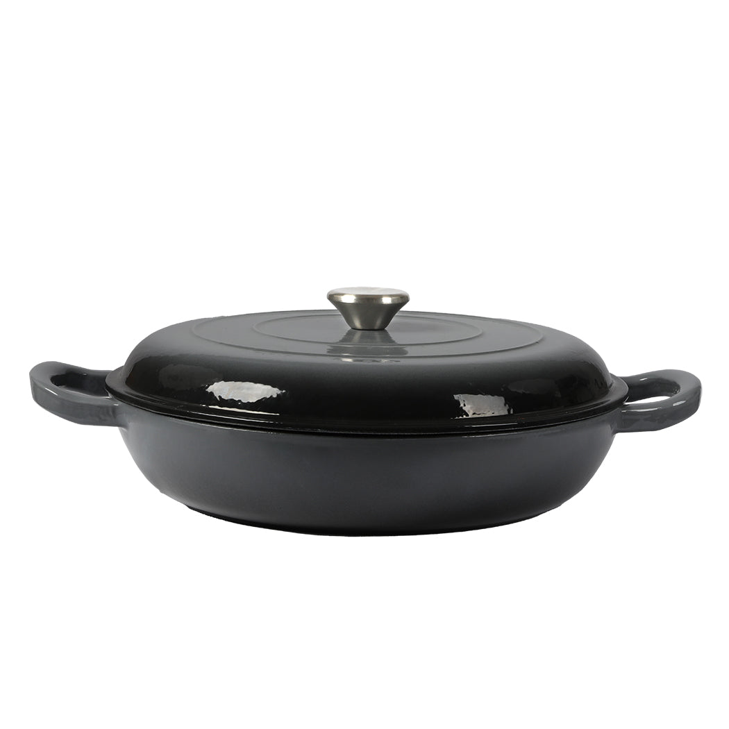 3.5L Enamel Dutch Oven Pan in Black Colour-1942352919340912640