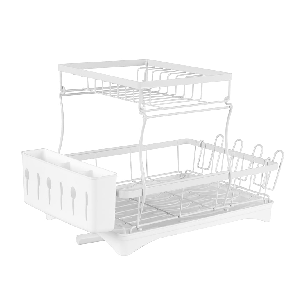 TOQUE Dish Rack Drying Drainer Kitchen White-1942352917201817600