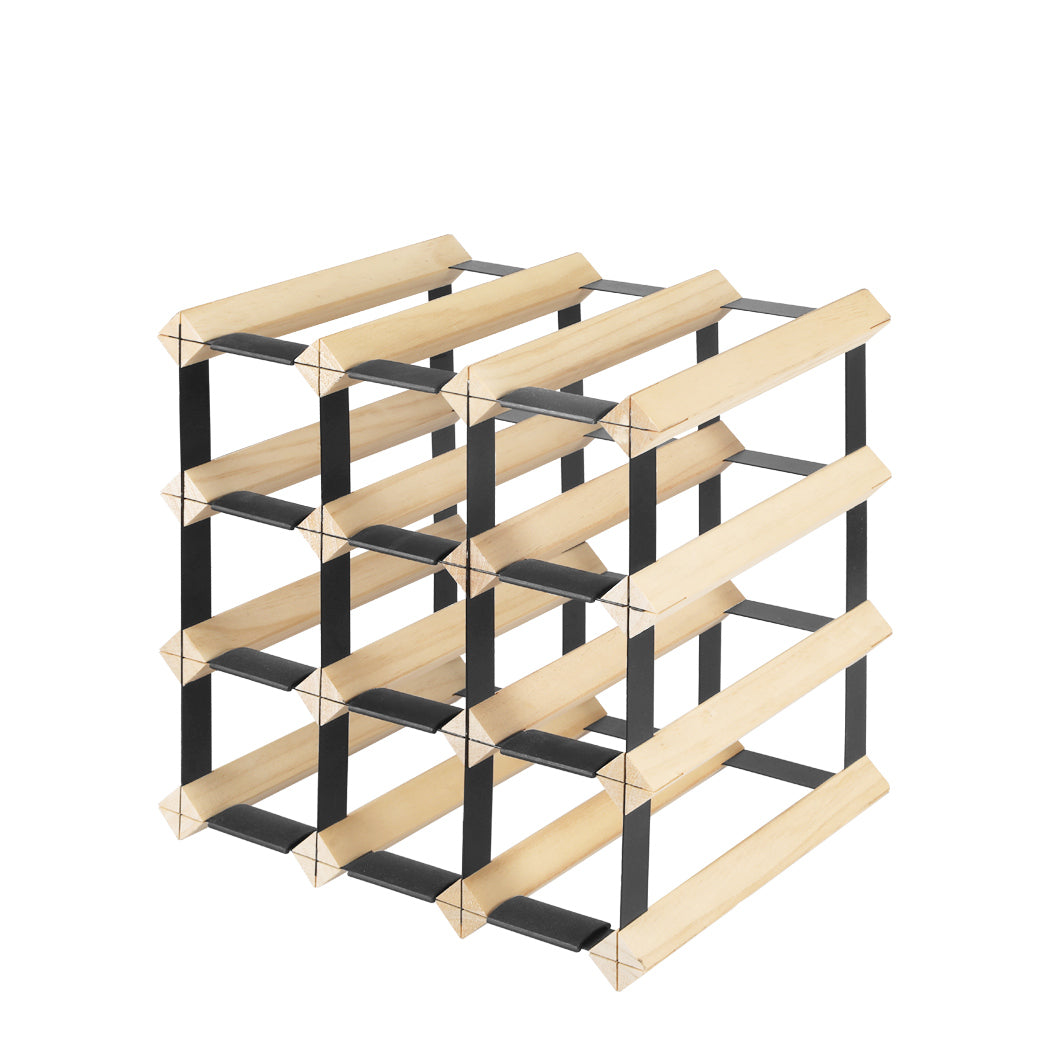 Levede Timber Wine Storage Rack Wooden 12 Bottle-1942353774542721024