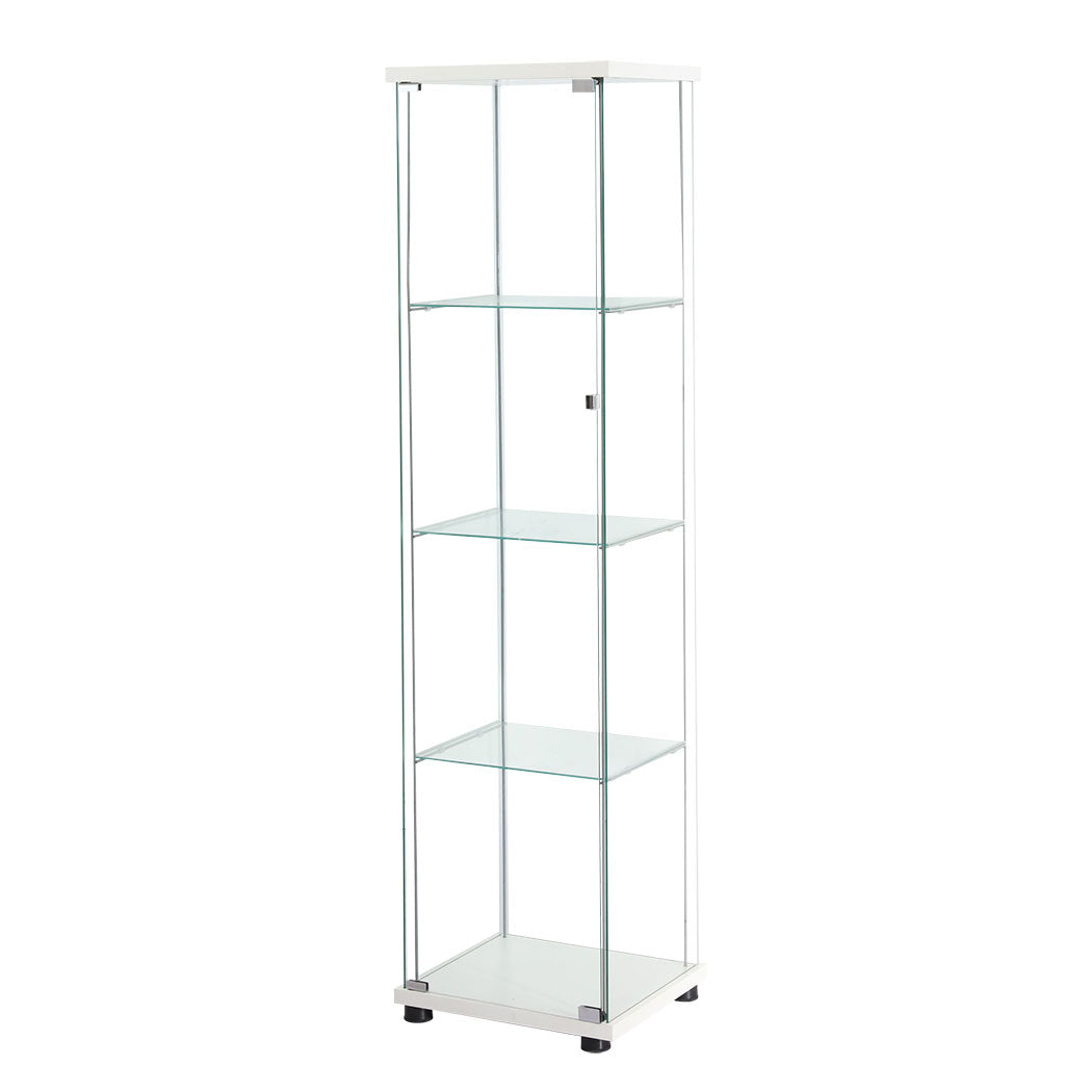 Stacked Display Cabinet Tempered Glass White-1917016730077630464