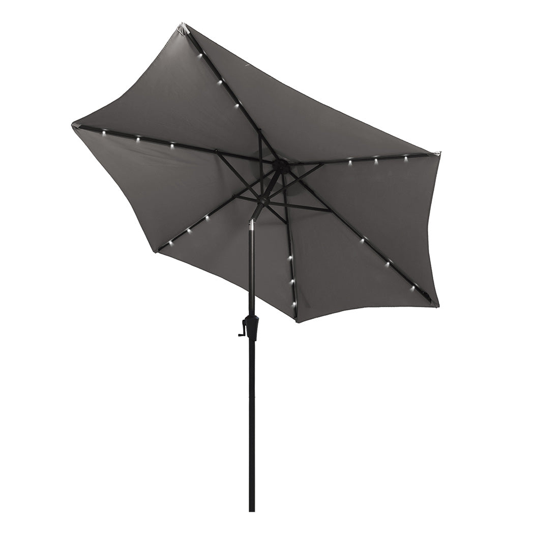 Centra 2.7M LED Outdoor Umbrella Base Stand Grey-1942353663704043520