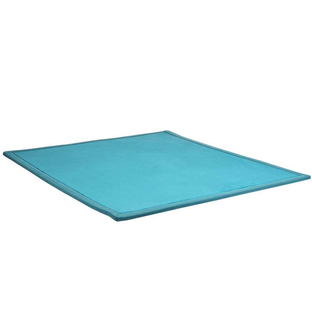 Marlow Coral Velvet Area Rugs Large Mat 180x200cm Blue-1942353700286763009