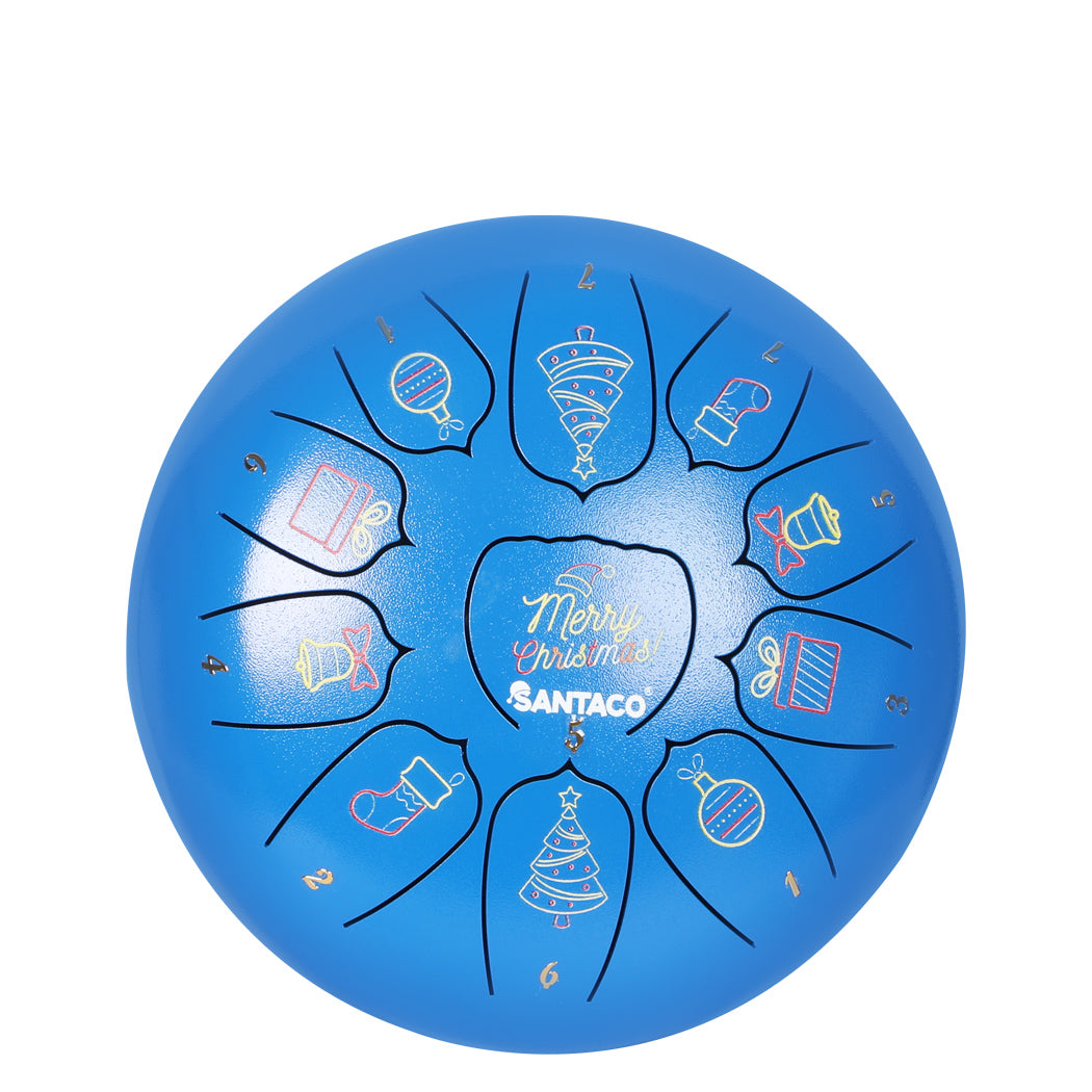 10?Steel Tongue Drum 11 Notes Handpan Blue-1942353157350887425