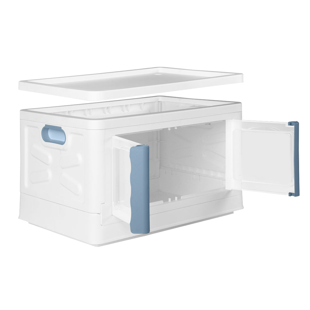 Storage Box Stackable Container 45L Blue-1942352813619286017