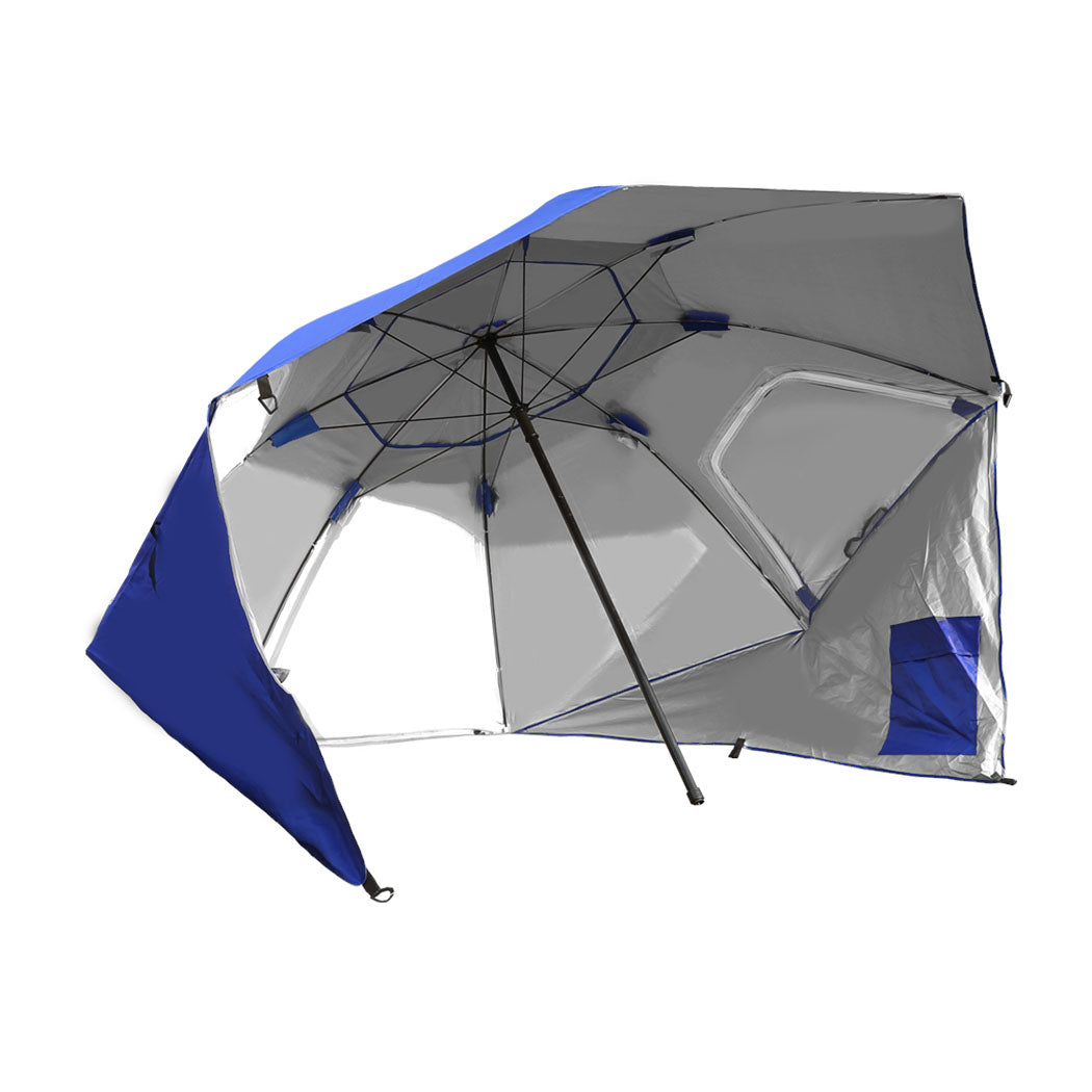 Mountview Beach Umbrella Outdoor Umbrellas Blue 2.33M-1942352879520190465